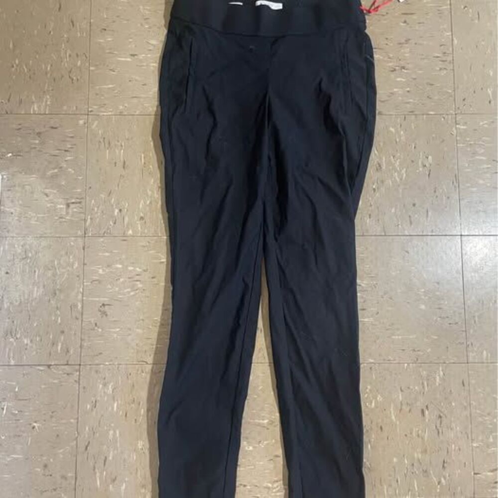 Women’s Elle Stretch Black Work Dress Pants Slacks, Mid Rise Slim Fit, Size XS